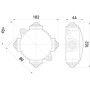 102х44мм зовнішня розподільча коробка 4 герметичні вводи IP44 [s027039] карболіт E.NEXT e.db.carb.4w.(КОР-74)