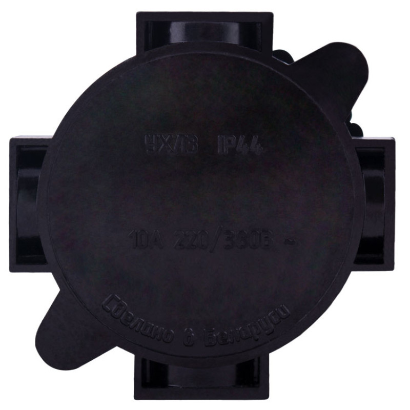 102х44мм зовнішня розподільча коробка 4 герметичні вводи IP44 [s027039] карболіт E.NEXT e.db.carb.4w.(КОР-74)