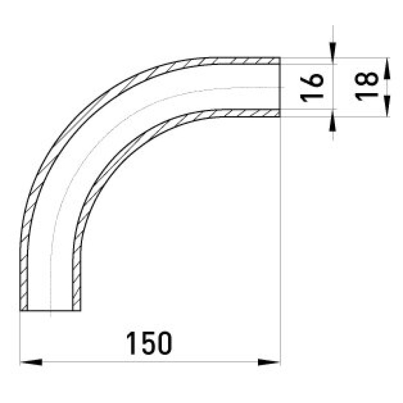 Кутовий з'єднувач металевий e.industrial.pipe.angle.1/2 "без різьблення, 90 град., Enext [i0400001]