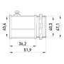 Введення металевий e.industrial.pipe.dir.screw.1-1/2 "гвинтовий, Enext [i0460005]