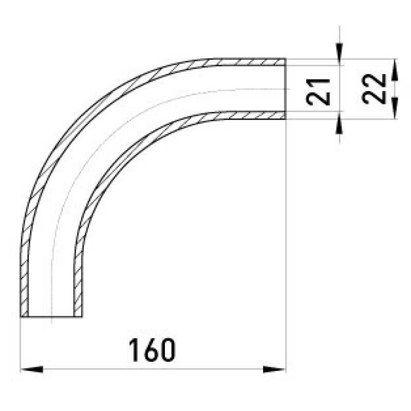 Кутовий з'єднувач металевий e.industrial.pipe.angle.3/4 "без різьблення, 90 град., Enext [i0400002]