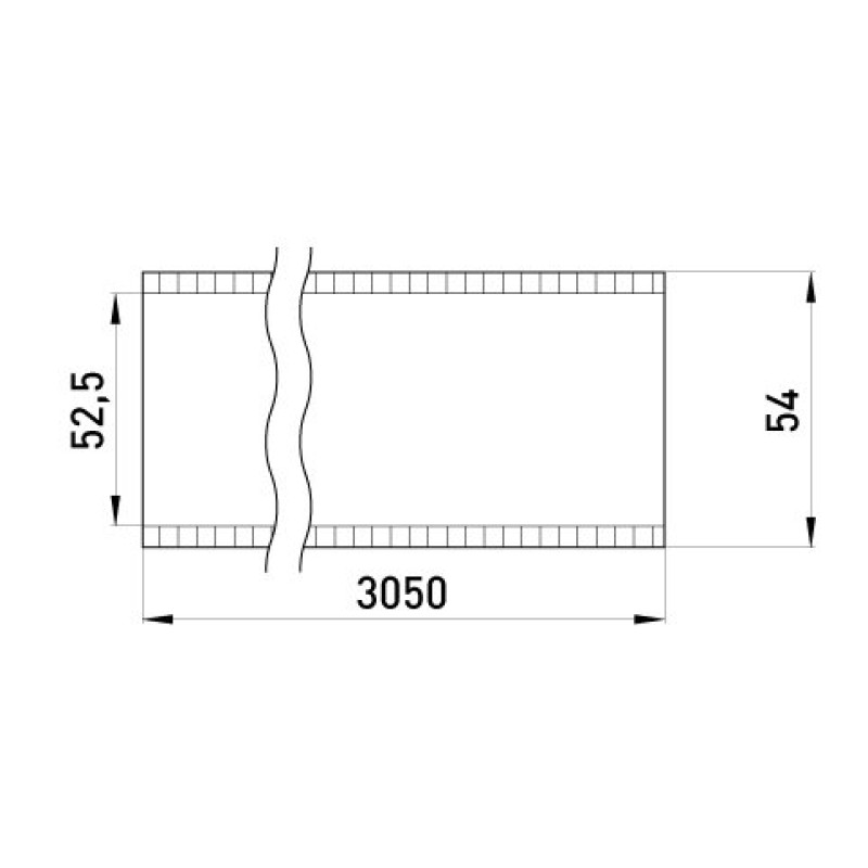 Труба металлическая e.industrial.pipe.2" без резьбы, 3.05м, Enext [i0380006]