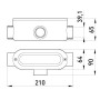 Соединитель ревизионный Т-образный e.industrial.pipe.db.revise.t.1-1/4" для труб 1-1/4", Enext [i0560004]