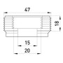 Переходник металлический e.industrial.pipe.thread.bts.1-1/2".1/2", резьбовой 1-1/2" на 1/2", Enext [i0410007]