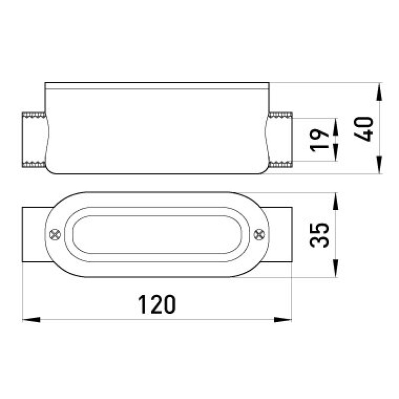 Соединитель ревизионный прямой e.industrial.pipe.db.revise.direct.1/2" для труб 1/2", Enext [i0550001]