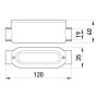 Соединитель ревизионный прямой e.industrial.pipe.db.revise.direct.1/2" для труб 1/2", Enext [i0550001]