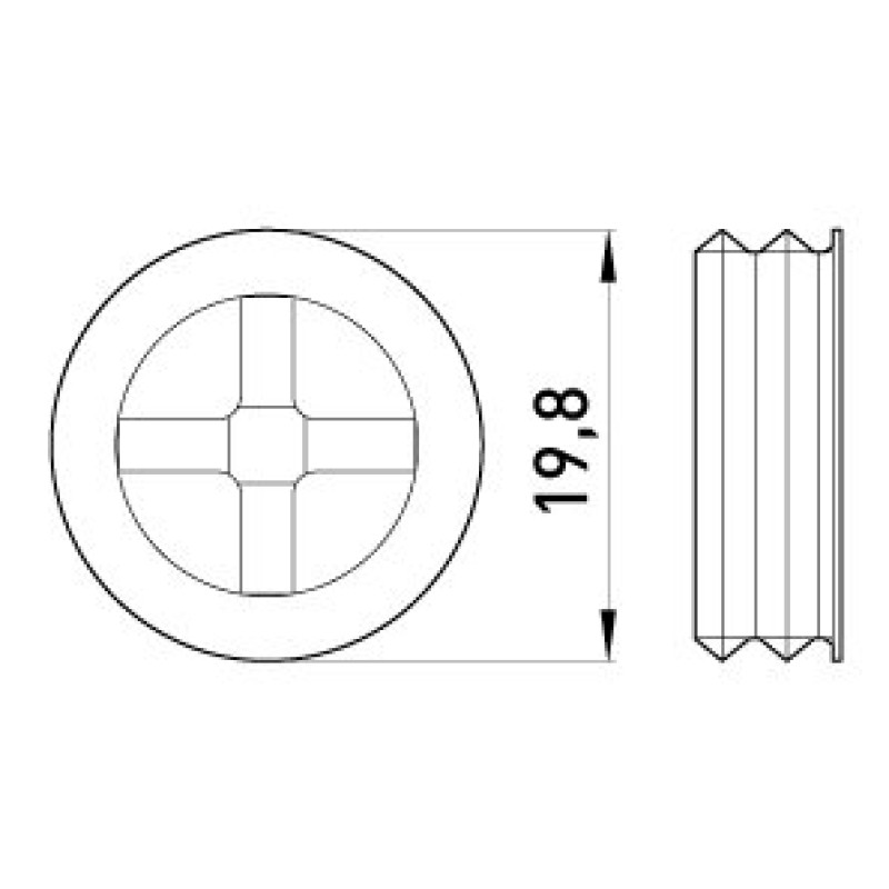 Заглушка різьбова e.industrial.cap.1/2 ", Enext [i0570001]