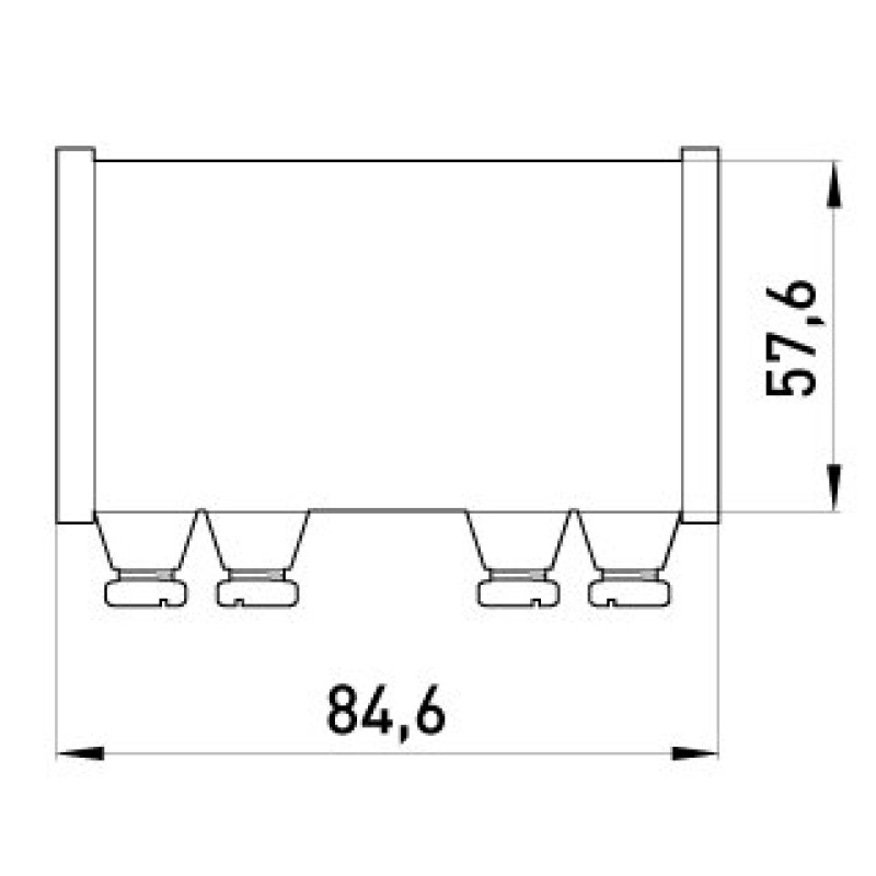 З'єднувач металевий e.industrial.pipe.connect.screw.2 ", на гвинтах, Enext [i0440006]