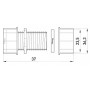 Соединитель металлический e.industrial.pipe.connect.collet.3/4", цанговый, Enext [i0430002]