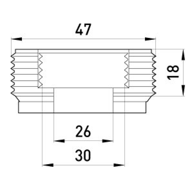 Переходник металлический e.industrial.pipe.thread.bts.1-1/2".1", резьбовой 1-1/2" на 1", Enext [i0410009]