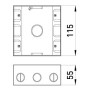 Коробка монтажная металлическая e.industrial.pipe.db.thread.3.3/4" с 3 резьбовыми входами 3/4", Enext [i0530002]