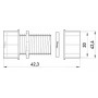 З'єднувач металевий e.industrial.pipe.connect.collet.1 ", цанговий, Enext [i0430003]
