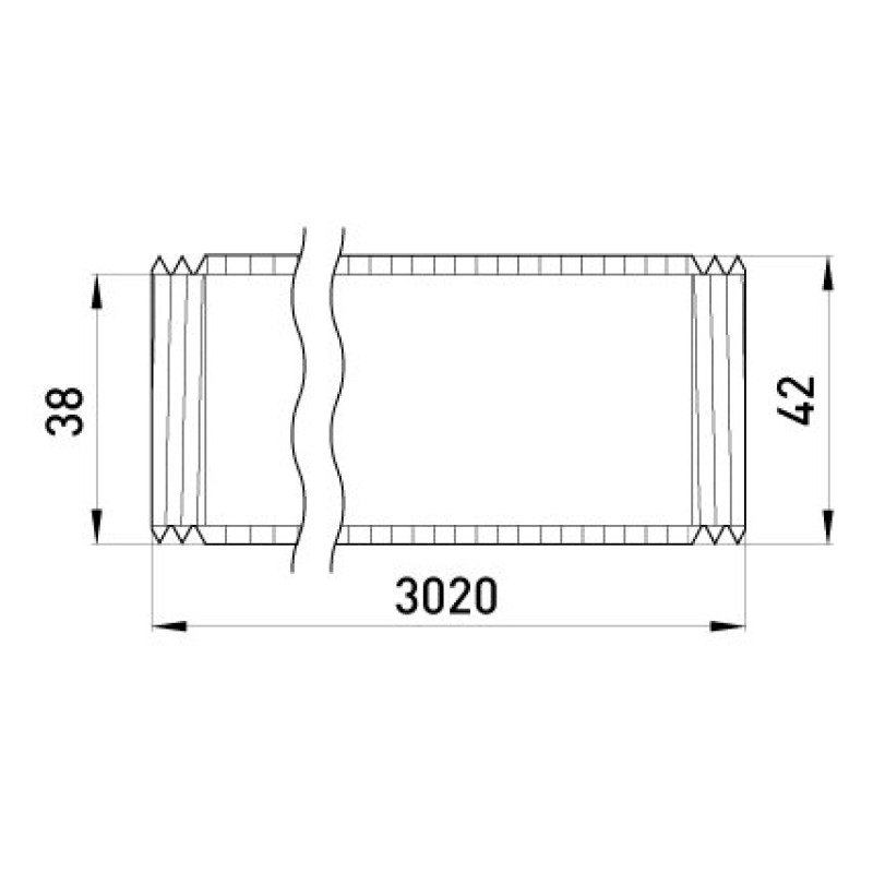 Труба металлическая e.industrial.pipe.thread.1-1/4" с резьбой, 3.05 м, Enext [i0370004]