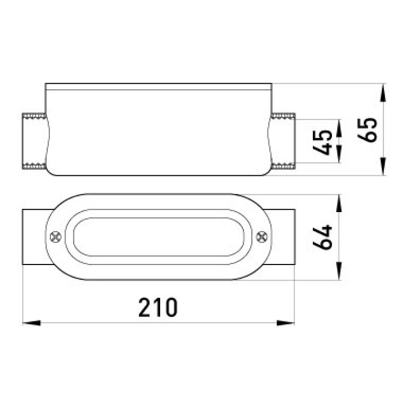 Соединитель ревизионный прямой e.industrial.pipe.db.revise.direct.1-1/2" для труб 1-1/2", Enext [i0550005]