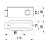 Соединитель ревизионный Г-образный e.industrial.pipe.db.revise.elbow.1/2" для труб 1/2", Enext [i0540001]