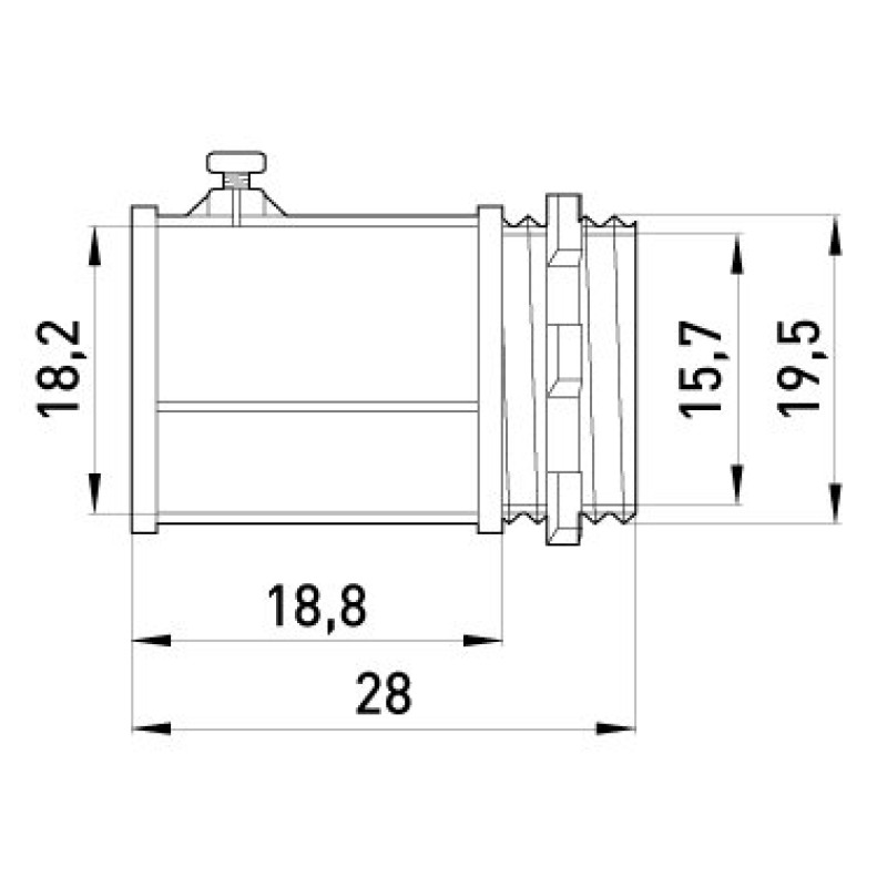 Ввод металлический e.industrial.pipe.dir.screw.1/2" винтовой, Enext [i0460001]