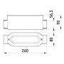 Соединитель ревизионный прямой e.industrial.pipe.db.revise.direct.2" для труб 2", Enext [i0550006]
