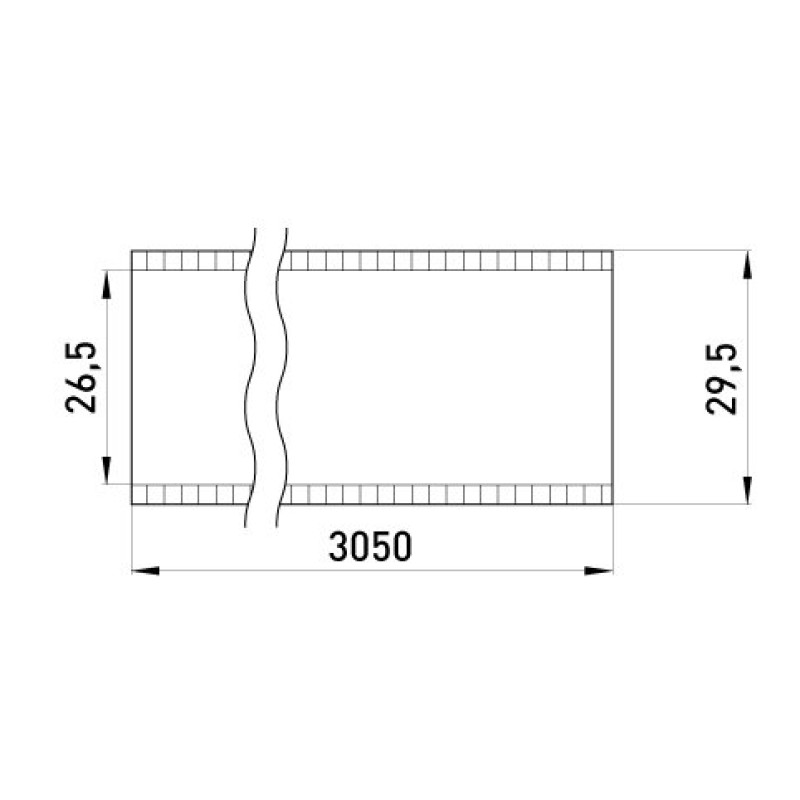 Труба металева e.industrial.pipe.1 "без різьблення, 3.05м, Enext [i0380003]