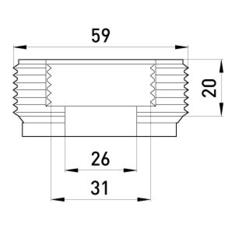 Переходник металлический e.industrial.pipe.thread.bts.2".1", резьбовой 2" на 1", Enext [i0410013]