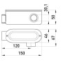 Соединитель ревизионный Г-образный e.industrial.pipe.db.revise.elbow.1" для труб 1", Enext [i0540003]