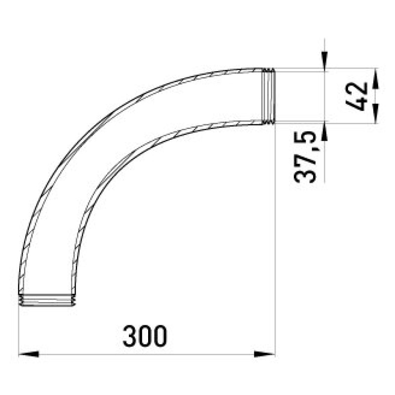 Кутовий металевий з'єднувач e.industrial.pipe.thread.angle.1-1/4 ", 90 град.З різьбленням, Enext [i0390004]