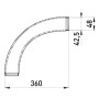 Кутовий металевий з'єднувач e.industrial.pipe.thread.angle.1-1/2 ", 90 град.З різьбленням, Enext [i0390005]