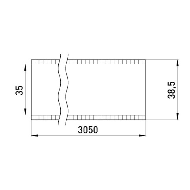 Труба металева e.industrial.pipe.1-1/4 "без різьблення, 3.05м, Enext [i0380004]