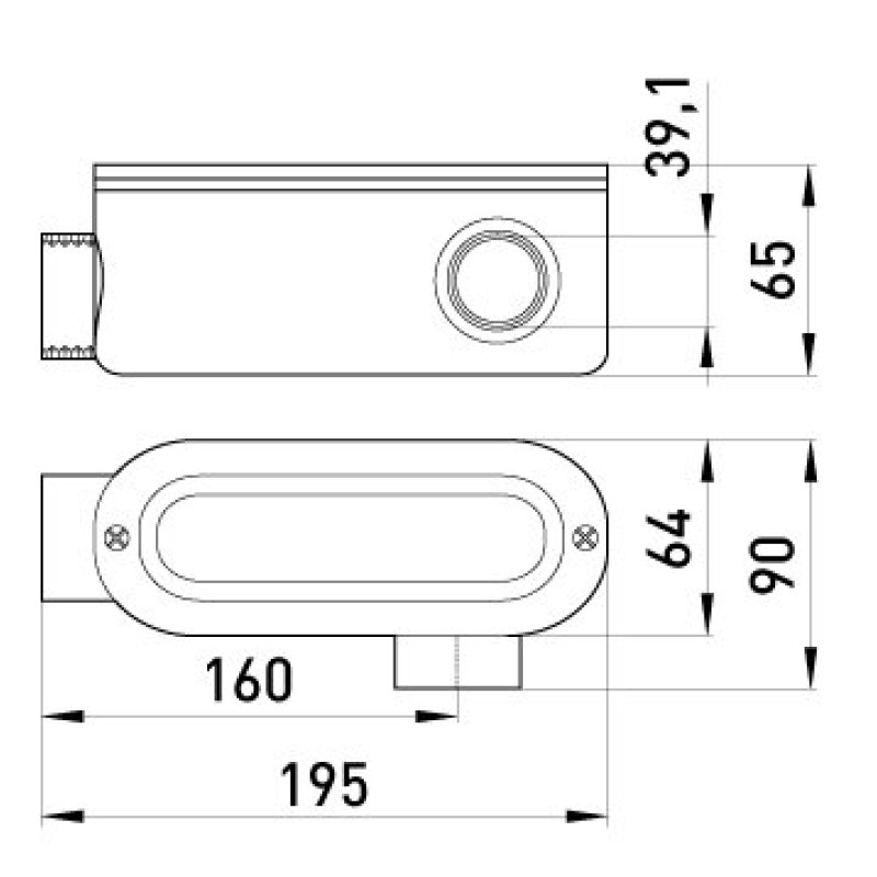 Соединитель ревизионный Г-образный e.industrial.pipe.db.revise.elbow.1-1/4" для труб 1-1/4", Enext [i0540004]