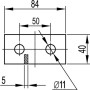 Пластина соединительная, длина 90*2 отверстия, горячеоцинкованная, b5 Combitech, дкс [bmd1011hdz]