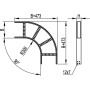 Кут горизонтальний 90° 100x300 r-300, гарячого цинкування, L5 Combitech, дкс [lc1330]