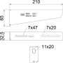 L-210мм 32,5х65мм сталь консоль самостійна з болтом M10x25 оцинкована [6424732] MWA OBO bettermann