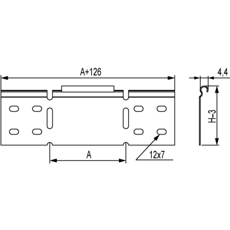 Спрощена редукція 200мм, H100, гарячого цинкування, L5 Combitech, дкс [lr1200]
