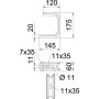L-145 60х175мм сталь консоль стельова оцинкована [6363806] TPD OBO bettermann