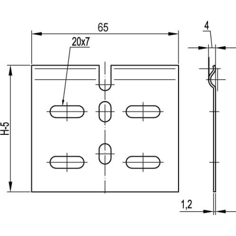 Регульований горизонтальний з'єднувач внутрішній, H100, гарячого цинкування, L5 Combitech, дкс [lp0100]