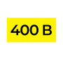 90x38мм Самоклеюча етикетка знак 400В жовтий (на аркуші 26шт) [s053319] E.NEXT e.sticker.voltage.400.2