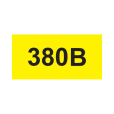 38x90мм Самоклеющаяся этикетка знак 380В желтый (на листе 30шт) [SES030171] АСКО