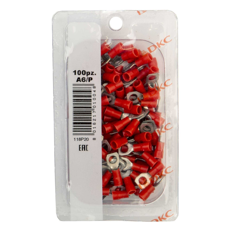 Изолированный наконечник 0.25-1.5кв.мм. M6 [2A6P] (1 шт.) Quadro ДКС Украина