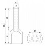 Подвійний ізольований наконечник 2x1мм.кв L10 червоний (100шт) [s4037004] E.NEXT e.terminal.stand.te.2.1.red