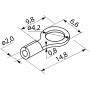 Изолированный наконечник 1.5-2.5кв.мм. М4 (100 шт.) [A0060030005] RV 2-4 АСКО
