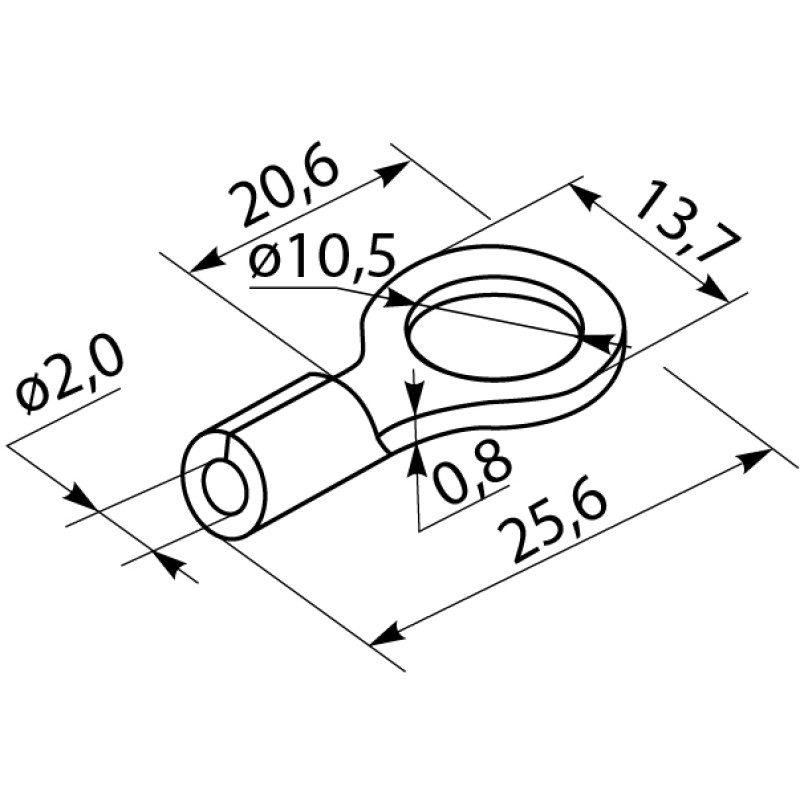 Изолированный наконечник 1.5-2.5кв.мм. М10 (100 шт.) [A0060030008] RV 2-10 АСКО