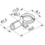Изолированный наконечник 0.5-1.5кв.мм. М5 (100 шт.) [A0060030016] RV 1,25-5 АСКО