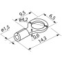 Ізольований наконечник 0.5-1.5 кв.мм. М3 (100 шт.) [A0060030017] RV 1,25-4 АСКО
