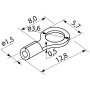 Изолированный наконечник 0.5-1.5кв.мм. М3 (100 шт.) [A0060030044] RV 1,25-3,7 АСКО