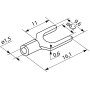Изолированный наконечник (вилка) 0.5-1.5кв.мм. М6 (100 шт.) [A0060040002] SV 1,25-6 АСКО