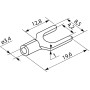 Изолированный наконечник (вилка) 4-6кв.мм. М4 (100 шт.) [A0060040004] SV 5,5-4 АСКО