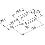 Изолированный наконечник (вилка) 1.5-2.5кв.мм. М6 (100 шт.) [A0060040010] SV 2-6 АСКО