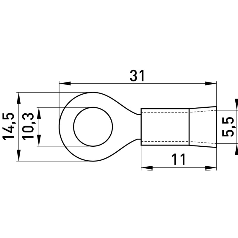 Изолированный наконечник 1,5-2,5кв.мм M10 красный (100шт) [s1036067] E.NEXT e.terminal.stand.rv2.2.10.red