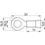 Изолированный наконечник 1,5-2,5кв.мм M10 красный (100шт) [s1036067] E.NEXT e.terminal.stand.rv2.2.10.red