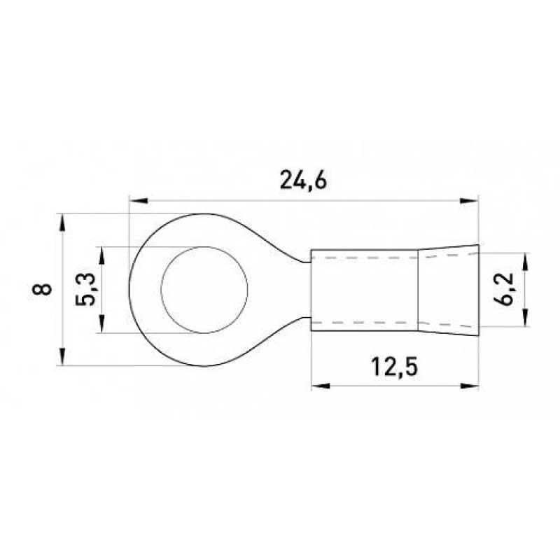 Изолированный наконечник 2.5-4мм.кв М5 красный (100шт) [s1036043] E.NEXT