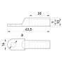 Медный кабельный наконечник 25мм.кв M8 (1 шт.) [s060003] E.NEXT e.end.stand.dt.b25